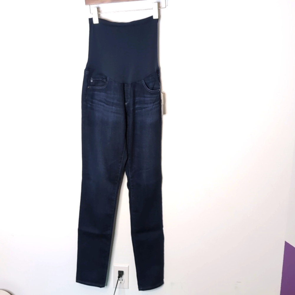 Adriano Goldschmied "The Legging" Super Skinny Dark Wash Maternity Jeans Sz 29 - Picture 3 of 15